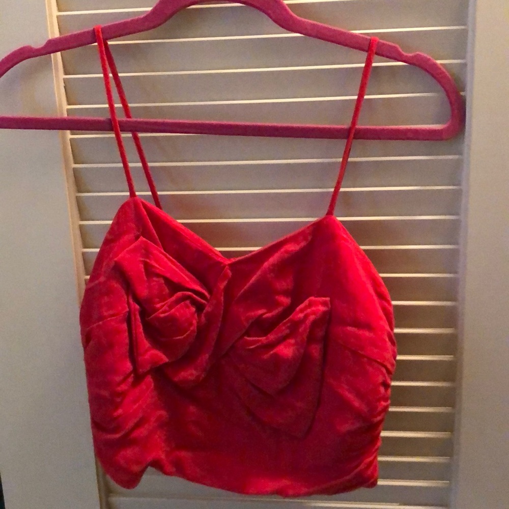 Red crop top